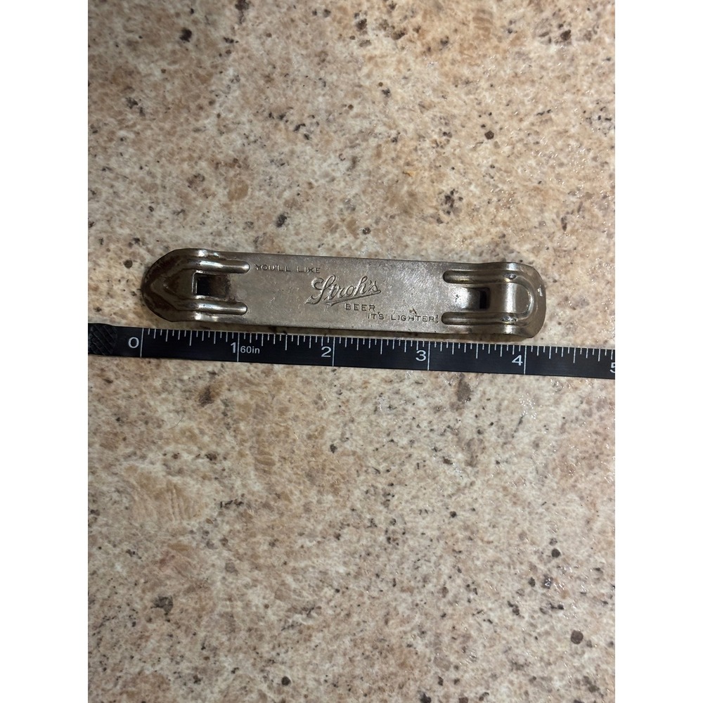 Vintage Stroh's Beer Church Key Bottle Can Opener Vaughan Detroit Michigan 4in - Picture 9 of 9